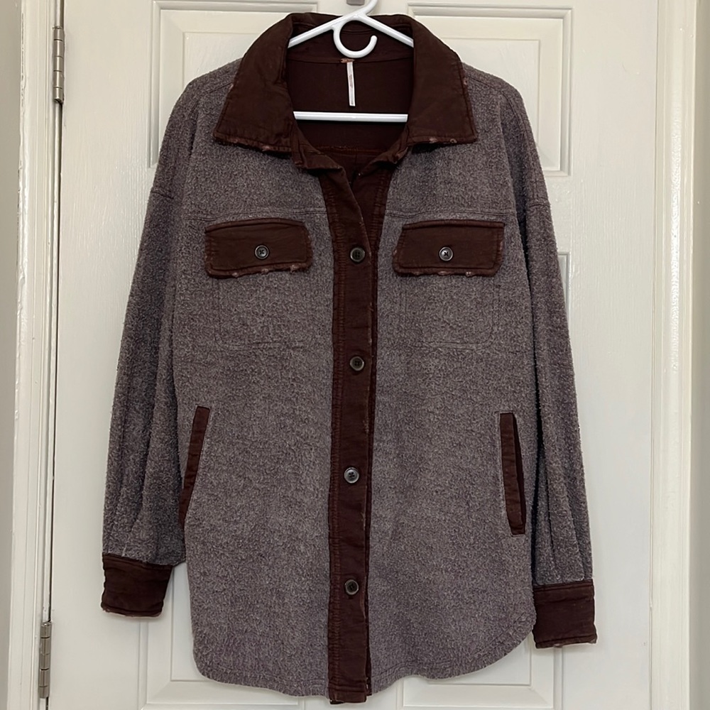 Free People Brown and Gray Jacket
